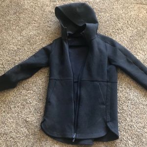 Lululemon navy blue mid thigh jacket